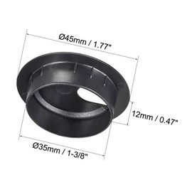 uxcell Cable Hole Cover, 1-3/8" Plastic Desk Wire Cord Cable Grommets Hole Cover for Office PC Desk Cable Cord Organizer, 5Pcs Black