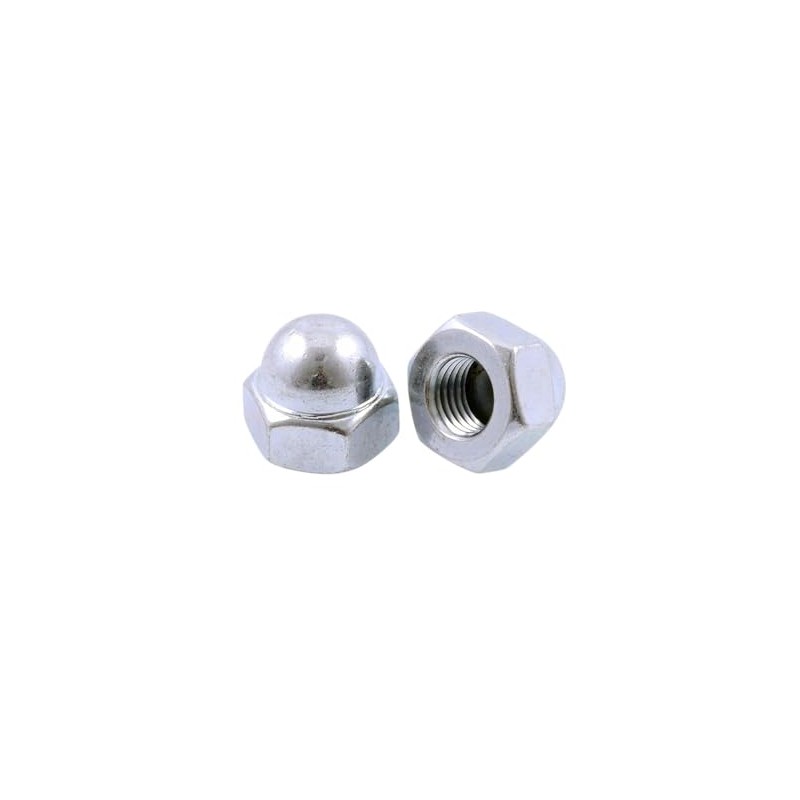 Cap Nuts M10 x 1.25 Galvanised Pack of 2