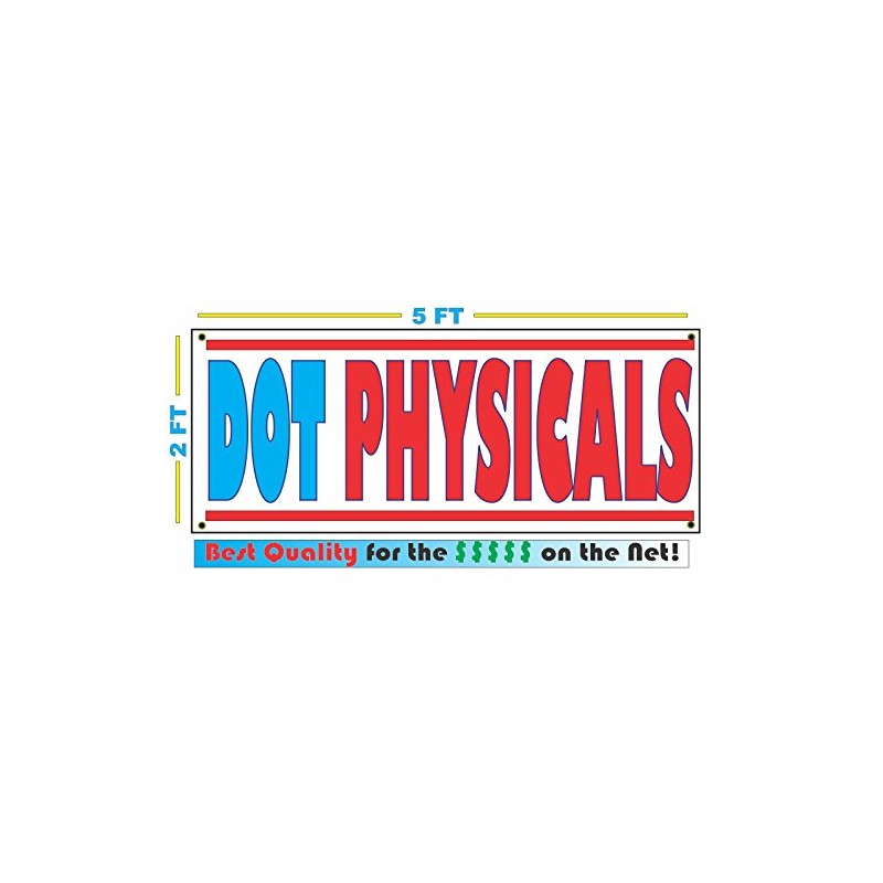 DOT Physicals 2x5 Banner Sign