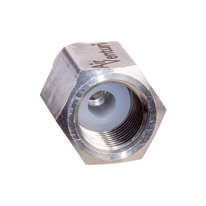 Air Venturi Male Quick-Disconnect, 1/8 BSPP Female Threads, Steel, Rated