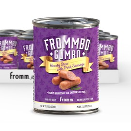 Fromm Frommbo Gumbo Hearty Stew with Pork Sausage Dog Food - Premium Wet Dog Food - Pork Recipe - Case of (12) 12.5 oz Cans