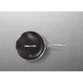 Calphalon Nonstick Frying Pan with Lid and Stay-Cool Handles, Dishwasher Safe, 12-Inch, Grey