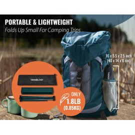 TREKOLOGY TALU Portable Folding Beach Table - Lightweight Travel Camp Table | Small Camping Table for Outdoor Adventures | Foldable, Compact, and Sturdy - Perfect for Camping, Picnic, Beach Trips