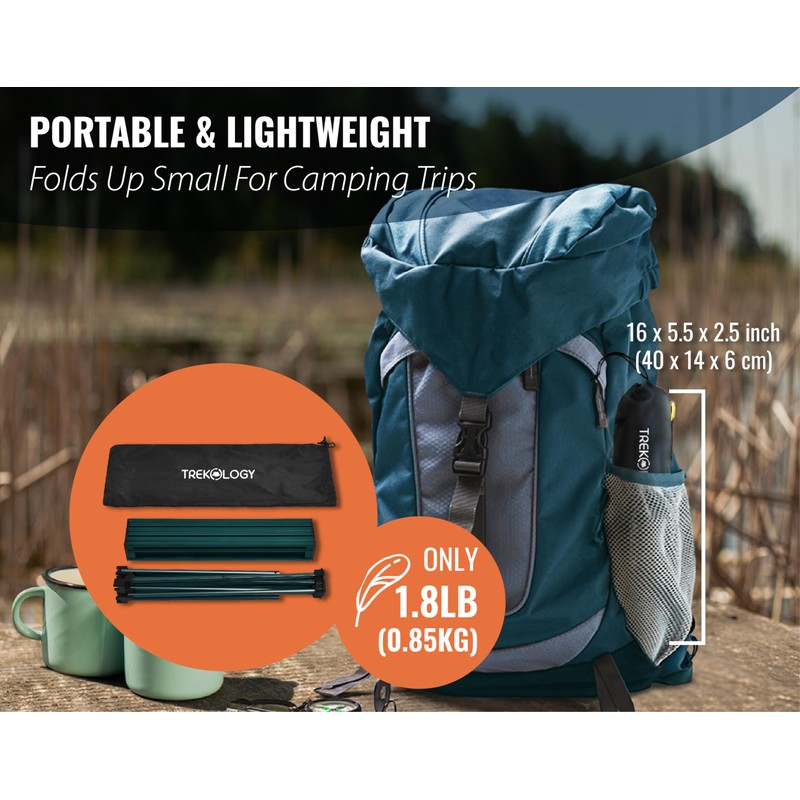 TREKOLOGY TALU Portable Folding Beach Table - Lightweight Travel Camp