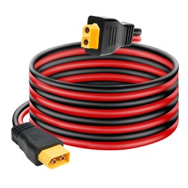 Ansoufien 10AWG XT60 Extension Cable 5FT, XT60 Cable with Male to Female Connector for Portable Power Station Solar Panel RC Battery