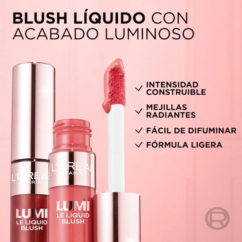 Rubor Líquido Luminoso Lumi Blush Tono Worth It Medium L'oréal