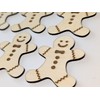 Chirpy & Goose Wooden Gingerbread Man Shapes, 6cm x 5cm,