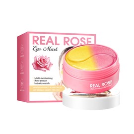 AKARY Parche para los ojos de rosa Hydra-Gel Máscara de ojos Hoja de Señora Cuidado de la piel Almohadilla Eliminar líneas finas Suaviza Reparar la...