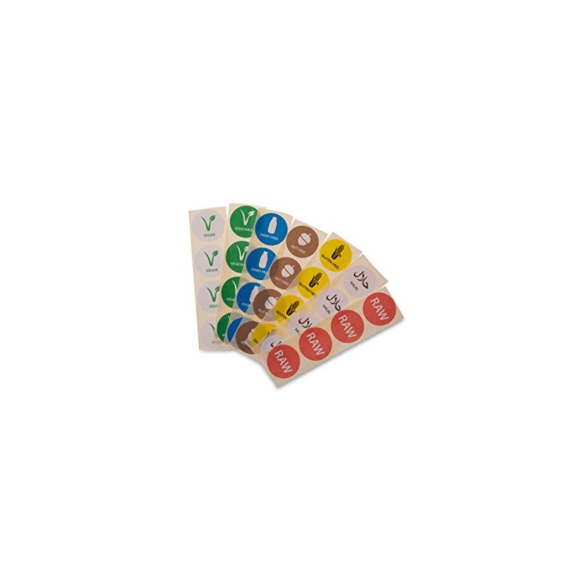 Halal Food Label 25mm Circle Dietary Label 1000 Labels per