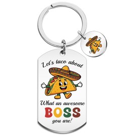 WEHBVF Taco Keychain Best Boss Gift Taco Gifts Birthday Gift for Boss Female Funny Boss Basket Gift for Male Female Coworker Thanksgiving Day