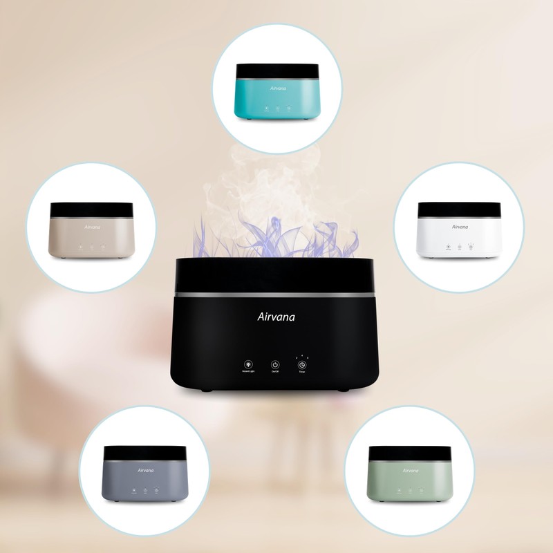 Airvana AquaFlame Ultrasonic Cool Mist Humidifier – Compact Humidifier Indoor