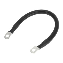 HEROFFIX 1 Pc Battery Inverter Cable Battery Cable 3/8" Lug 1/0 AWG Gauge 1.5FT Black Tinned Copper