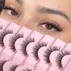 Onlyall Natural Lashes Wispy Lashes Natural Look False Eyelashes Flared