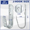 Gisafai 25 Pcs Cable Support J-Hook, Garage Hooks for Hanging,