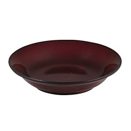 Pearl Metal K-6136 Lacquerware Color, Clean Coat, Round Deep Plate, Small, Red Tamari (Yamanaka Lacquerware)