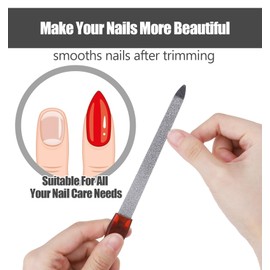 3 Pack 6.9 Inches Metal Nail File, Finger Nail Files
