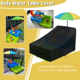 Kids Water Table Cover for Step2 Waterpark Wonders Two-Tier Water Table,Toddler Water Play Table Covers for Water Table for Toddlers 1.5+ Years Old,Waterproof Dust Proof Water Table Accessories Cover