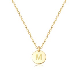 MIDDLUX M Necklace, Initial Necklace, Gold Jewelry for Women, Name Necklace, Letter Necklace, Necklace for Women, Gold Plated Necklace, Gold Initial Necklace