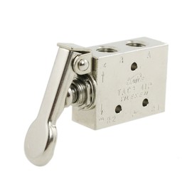uxcell Pneumatic 3 Position 4 Way Spring Return Lever Manual Air Valve