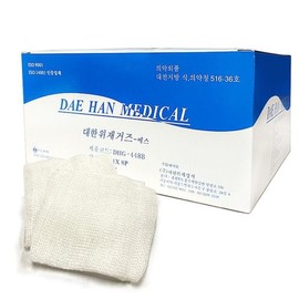 대한위재 접은거즈 4inchX4inchX8P 200매 드레싱 거즈 Daehan Wijae Folded Gauze 4inchX4inchX8P 200 Sheets Dressing Gauze