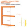 Lumber Rack Wall-Mounted Lumber Storage Rack, Heavy Duty Wood Storage
