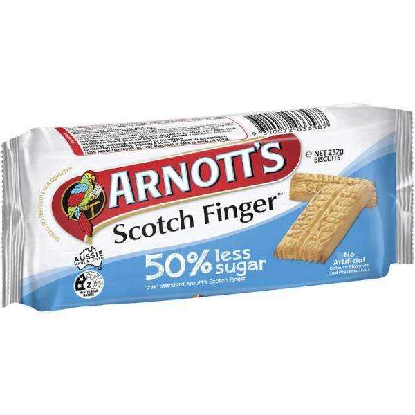 Arnotts Scotch Finger Biscuits 50% Less Sugar 232g
