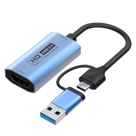 Tiardey Video Recording Card, 4K HDMI to USB3.0/Type-C Recording Card, 60Hz Video Recorder for Streaming, Teaching, Gaming, Video Conferencing or Live Broadcast