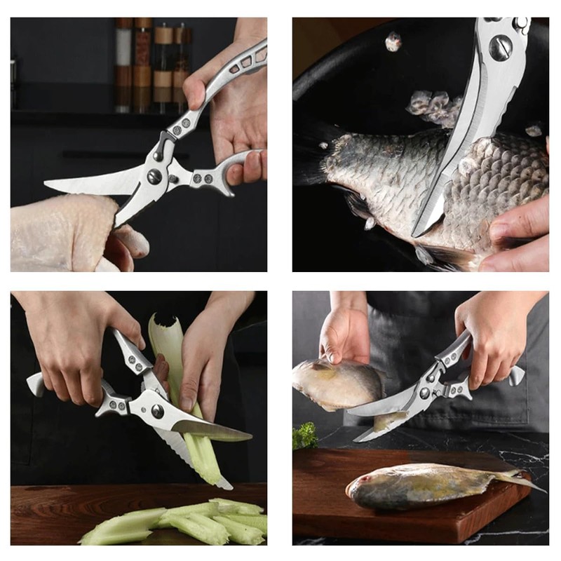 Stainless Steel Meat Scissors, Bone Scissors, Poultry Scissors for Meat,