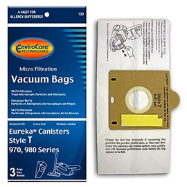 EnviroCare Replacement Micro Filtration Vacuum Cleaner Dust Bags Made to fit Eureka Style T Canisters 3 Bags