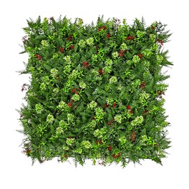 COARBOR 14 Packs 20" x 20" Artificial Boxwood 3D Panels Faux Ivy Fence Privacy Topiary Hedge Plant Fence Grass Wall Panels Backdrop for Balcony Patio Outdoor Indoor, Geen Red White