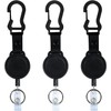 Retractable Keychain ID Badge Clip - Heavy Duty Key Holder