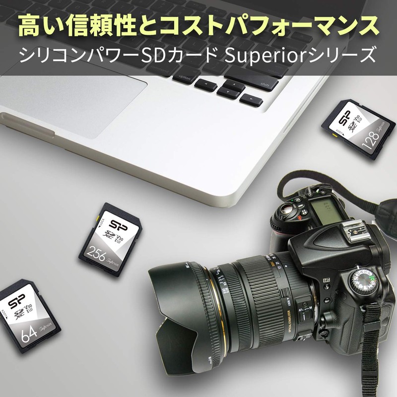 Silicon Power SD Card, UHS-I U3 V30, 4K Compatible, Class
