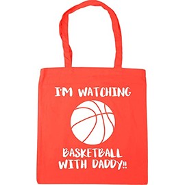 Hippowarehouse Shhh. I'm Watching Basketball With Daddy!! Tote Shopping Gym Beach Bag 42cm x38cm, 10 litres