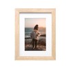 KINLINK 6x8 Picture Frame Natural, Wood Frame with Acrylic Plexiglass