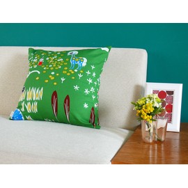 MOOMIN Tribute Works Throw Pillow Case 45x45 I'm Here Green
