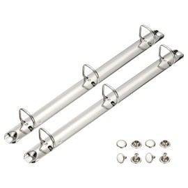 PATIKIL A4 3 Hole Ring Binder Mechanisms, 2 Set 0.79" D Ring Replacement Binder Planner Loose Leaf Binding Spines for Organizers DIY Fill Paper Storage Folder Accessories, 20mm Silver Tone