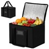 Alaoo 20L Foldable Insulated Bag for Food Travel Camping, Black,
