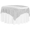 CV Linen Polka Dot Satin Table Overlay - 72' x