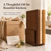 Book Shaped Cutting Board Set with Walnut Stand, 3 PCS