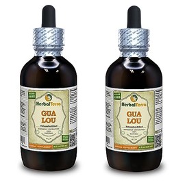 Gua Lou, Trichosanthes (Trichosanthes Kirilowii) Tincture, Dried Fruit Liquid Extract (Brand Name: HerbalTerra, Proudly Made in USA) 2x4 fl.oz (2x120 ml)