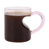 Bioworld Heart Transparent Pink Glass Mug