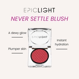 Epiclight Never Settle Radiant Cheek + Lip Blush - Cream Blush Multiuse 3 in 1 for Cheeks + Lips and Lids - Non-Toxic & Cruelty Free- Makeup + Skincare - Paraben & Sulfate-free (Raspberry Truffle)