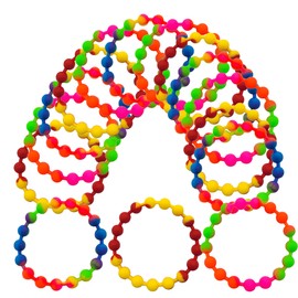 Zugar Land Colorful Rainbow Stretchy Rubber Bracelets (12 Pack) 8" Great Kids and Adults. Perfect for Party Favors, Carnival Prizes, Goodie Bags, Fundraisers, Giveaways, etc. (12)