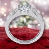 The Unbranded Brand Sterling Silver Clear Round Engagement Ring 6,7,8