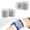 4-Pack Elastic Ice Pack Straps with Hook & Loop, 35.5"x2" Reusable Fastening Bands for Cold/Hot Therapy, Comes with Adjustable Extension Straps,Reusable Ice Belt Extender (Grey)