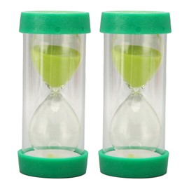 2Pcs Sand Timer 30 Minutes Cartoon Style Drop Resistant Plastic Bright Colors Sand Clock for Kitchen Classroom Office