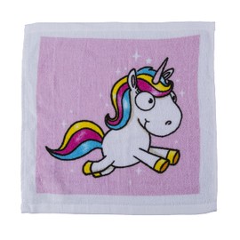 MIK funshopping Set of Magic Washcloths, Magic Cloth, Magic Towel, Party Bag, Children's Gift Tombola (Set of 4 Unicorns)