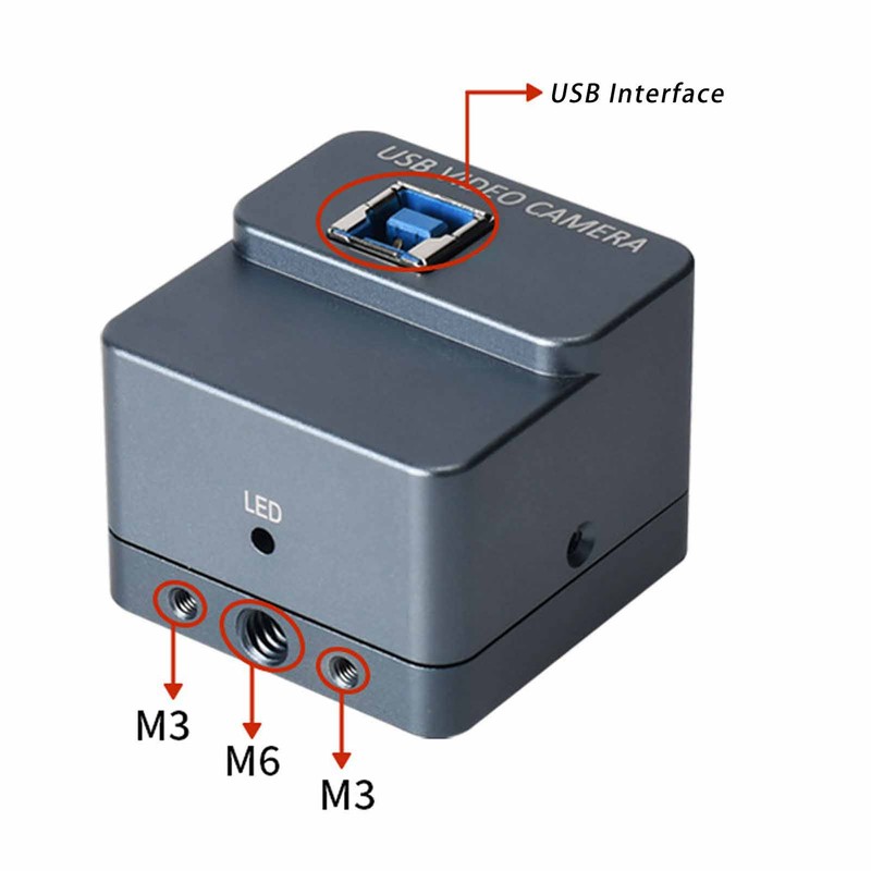 USB Microscope Camera 4K 8MP Digital Electronic Eyepiece with 0.5X