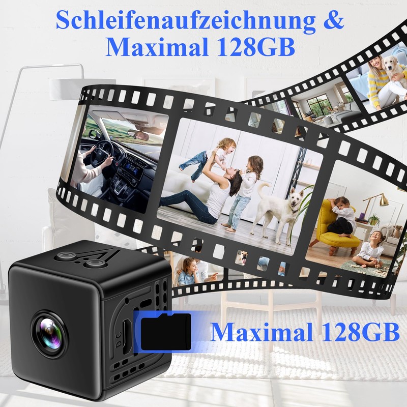 CYI Mini Portable Video Camera 2.4G WiFi, Small Camera HD