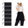 Black Half Waitress Waist Servers Aprons for Women Men (6pcs)